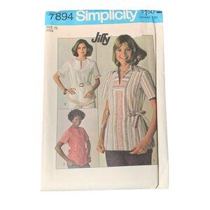 Simplicity 7894 Jiffy Sewing Pattern Misses Top Size 12 uncut